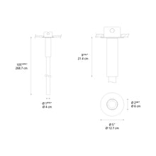 Load image into Gallery viewer, La Linea LED Vertical Ceiling Light - line drawing.
