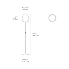 Load image into Gallery viewer, Stelliar Nebula LED Floor Lamp - line drawing.
