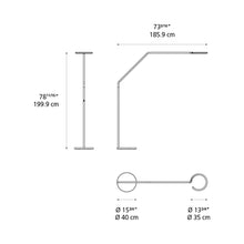Load image into Gallery viewer, Vine LED Floor Lamp - line drawing.
