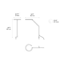 Load image into Gallery viewer, Vine LED Table Lamp - line drawing.

