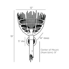 Load image into Gallery viewer, Abitha Wall Light - line drawing.
