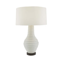 Load image into Gallery viewer, Bartoli Table Lamp in Ivory Stained Crackle Ceramic.
