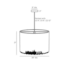 Load image into Gallery viewer, Bennet LED Chandelier - line drawing.

