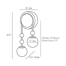 Load image into Gallery viewer, Beverly Wall Light - line drawing.
