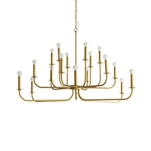 Load image into Gallery viewer, Breck Chandelier in Antique Brass(18-Light).
