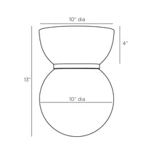 Load image into Gallery viewer, Bryn Flush Mount Ceiling Light - line drawing.
