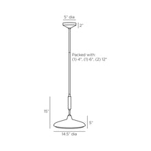 Load image into Gallery viewer, Bryson LED Pendant Light - line drawing.
