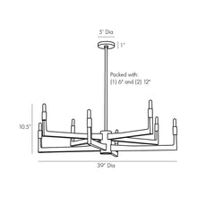 Load image into Gallery viewer, Griff Chandelier - line drawing.
