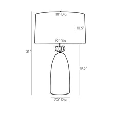 Load image into Gallery viewer, Haley Table Lamp - line drawing.
