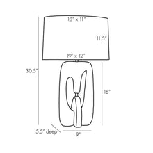 Load image into Gallery viewer, Harleen Table Lamp - line drawing.
