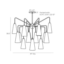 Load image into Gallery viewer, Mika Chandelier - line drawing.
