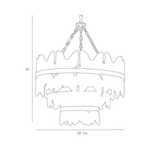 Load image into Gallery viewer, Millie Chandelier - line drawing.
