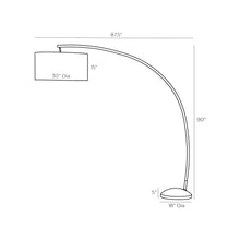 Load image into Gallery viewer, Naples Floor Lamp - line drawing.
