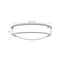 Load image into Gallery viewer, Pietro LED Flush Mount Ceiling Light - line drawing.
