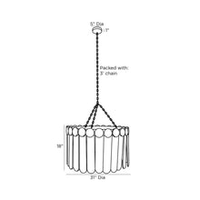 Load image into Gallery viewer, Roman Chandelier - line drawing.
