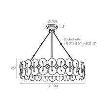Load image into Gallery viewer, Rondelle Chandelier - line drawing.
