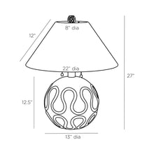 Load image into Gallery viewer, Serpiente Table Lamp - line drawing.
