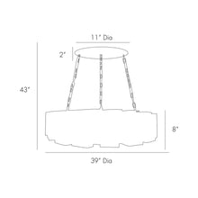 Load image into Gallery viewer, Vaughn Fixed Chandelier - line drawing.
