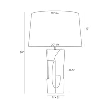 Load image into Gallery viewer, Veda Table Lamp - line drawing.
