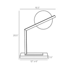 Load image into Gallery viewer, Zahar LED Table Lamp - line drawing.
