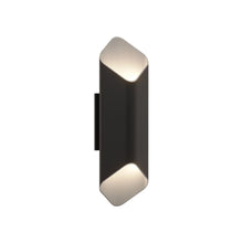 Load image into Gallery viewer, Ako LED Wall Light in Matt Black/Silver (16.54-Inch).
