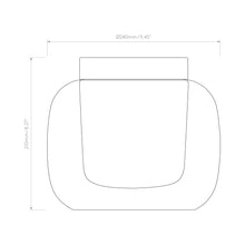 Load image into Gallery viewer, Aquina LED Semi Flush Mount Ceiling Light - line drawing.
