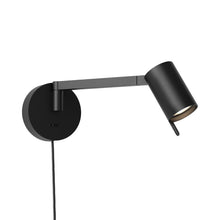Load image into Gallery viewer, Ascoli Swing Plug-In Wall Light in Matt Black.
