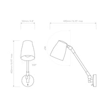Load image into Gallery viewer, Atelier Grande Wall Light - line drawing.
