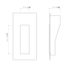 Load image into Gallery viewer, Borgo Trimless LED Wall Light - line drawing.
