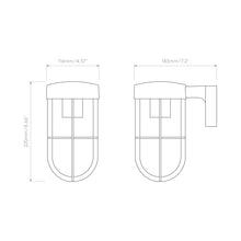 Load image into Gallery viewer, Cabin Outdoor Wall Light - line drawing.
