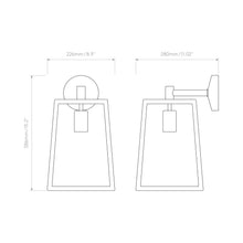Load image into Gallery viewer, Calvi Outdoor Wall Light - line drawing.
