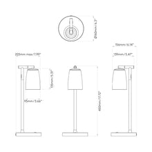 Load image into Gallery viewer, Carlton Table Lamp - line drawing.

