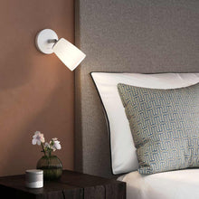 Load image into Gallery viewer, Carlton Wall Light in bedroom.
