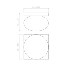 Load image into Gallery viewer, Castiro Semi Flush Mount Ceiling Light - line drawing.
