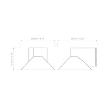 Load image into Gallery viewer, Conic Wall Light - line drawing.

