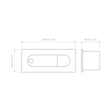 Load image into Gallery viewer, Digit LED Reading Wall Light - line drawing.
