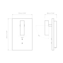 Load image into Gallery viewer, Edge LED Reader Wall Light - line drawing.
