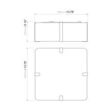 Load image into Gallery viewer, Elba Square Flush Mount Ceiling Light - line drawing.
