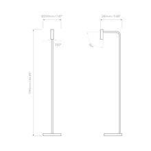 Load image into Gallery viewer, Enna LED Floor Lamp - line drawing.

