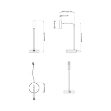 Load image into Gallery viewer, Enna LED Table Lamp - line drawing.
