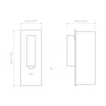 Load image into Gallery viewer, Fuse LED Wall Light - line drawing.
