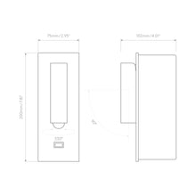 Load image into Gallery viewer, Fuse LED Wall Light - line drawing.
