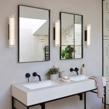 Load image into Gallery viewer, io LED Wall Light in bathroom.
