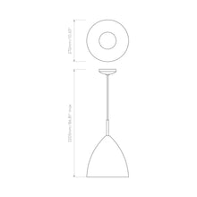Load image into Gallery viewer, Joel Pendant Light - line drawing.
