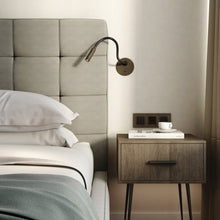 Load image into Gallery viewer, Lucca LED Recessed Wall Light in bedroom.
