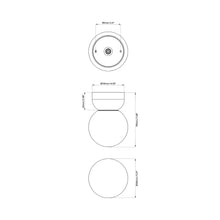 Load image into Gallery viewer, Lyra Flush Mount Ceiling Light - line drawing.
