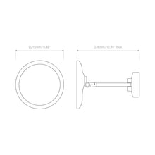 Load image into Gallery viewer, Mascali Round LED Magnifying Mirror - line drawing.
