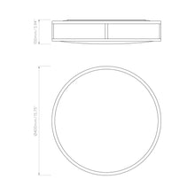 Load image into Gallery viewer, Mashiko Round Flush Mount Ceiling Light - line drawing.
