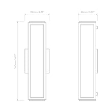 Load image into Gallery viewer, Mashiko Square Wall Light - line drawing.
