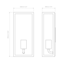 Load image into Gallery viewer, Messina Outdoor Wall Light - line drawing.
